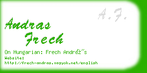 andras frech business card